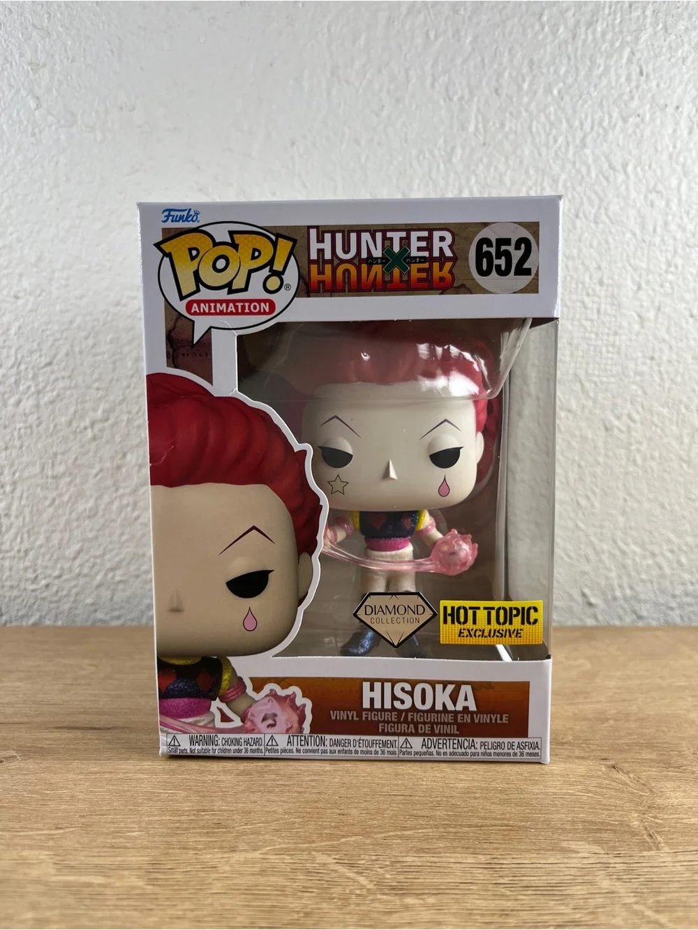 Hisoka Diamond Funko Pop #652 Hot Topic Hunter X Hunter Anime Vaulted NOT MINT